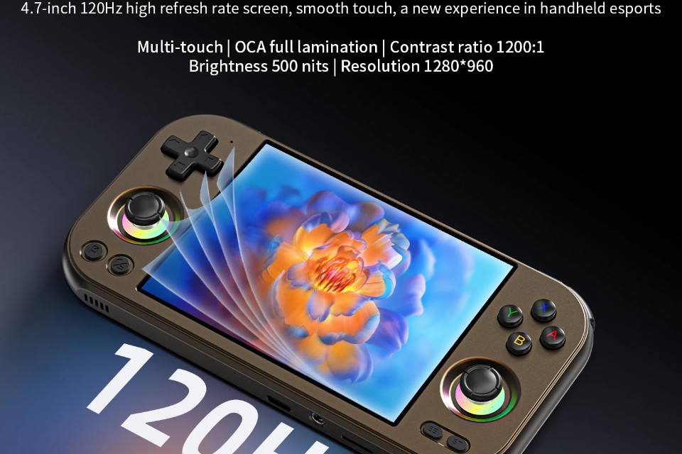 Anbernic RG 477M: Máy chơi game cầm tay Android cấu hình khủng, chip Dimensity 8300, màn 120Hz
