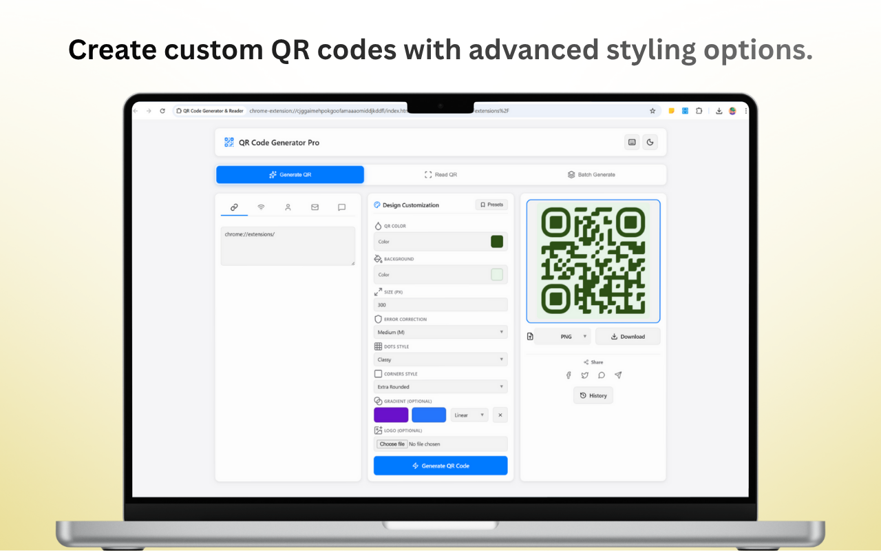 QR Code Extension Interface